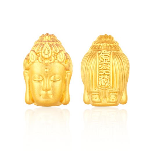 【积分抵值】MEMORA诗普琳守护秋愿八大佛足金佛头转运珠黄金守护系列HP558301 商品图6