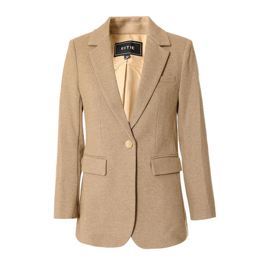 EITIE爱特爱冬季新款时尚通勤干练显瘦翻领外套女7203902 商品图5