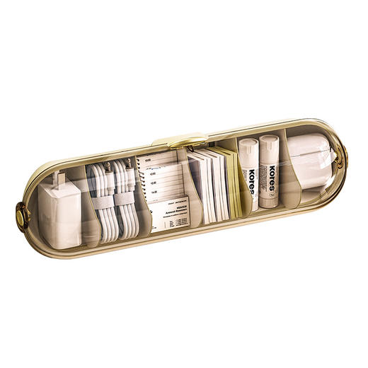 「两款配色！颜值派」磁吸手机充电器充电线整理盒居家日用桌面小物件文具收纳分格数据线收纳盒 商品图3