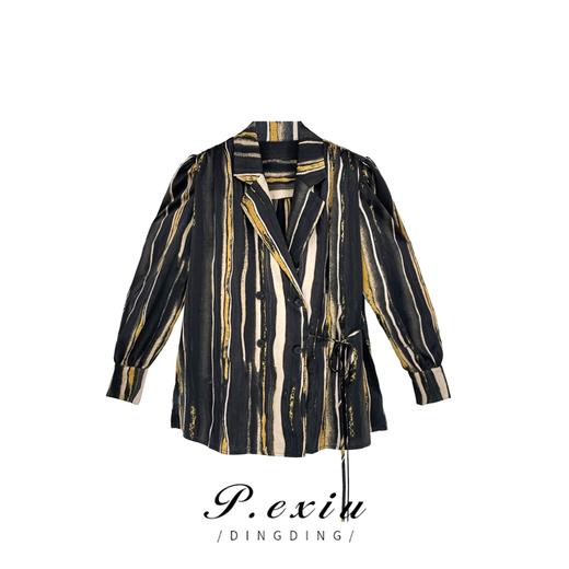 【偶遇西雅图】港风复古宽松休闲衬衫套装 W-61082 商品图1