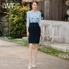 IWY/气质拼接西装连衣裙女中袖职业裙装假两件中袖套裙酒店接待工作服Q1000 商品缩略图0