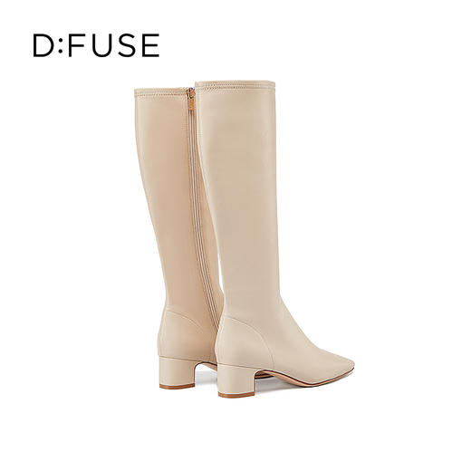 Dfuse迪芙斯冬季新款摩登弹力及膝瘦瘦靴高跟长靴DF34117043 商品图3