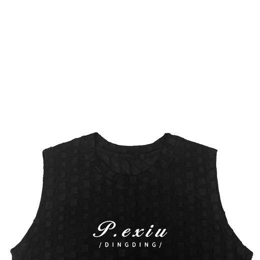 01-1潘依绣丁丁宠粉  夏季新款菱形格子宽松休闲百搭无袖背心 	Z6880 商品图2