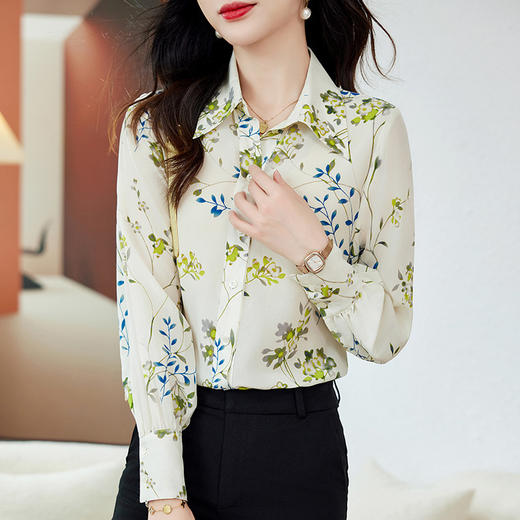 TC A8127真丝衬衫显瘦职业气质衬衣桑蚕丝上衣 商品图2