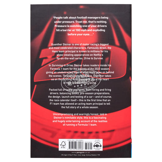 【中商原版】根瑟 施泰纳自传 Surviving to Drive 疾速争胜 世界一级方程式赛车书 英文原版 Guenther Steiner 商品图1