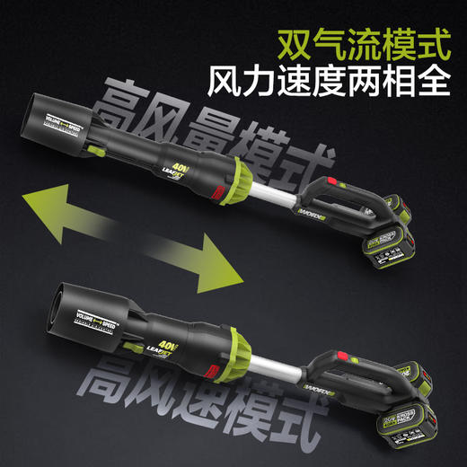 威克士2*20V无刷锂电吹风机WD585大功率工业用鼓风机吹雪机除尘器 商品图2