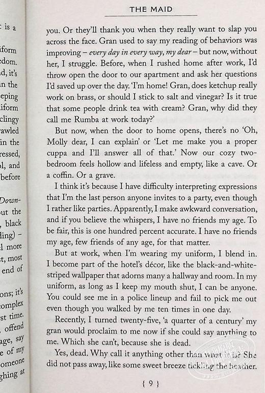 预售 【中商原版】酒店女仆 The Maid 英文原版 Nita Prose 奇幻惊悚悬疑小说 商品图5