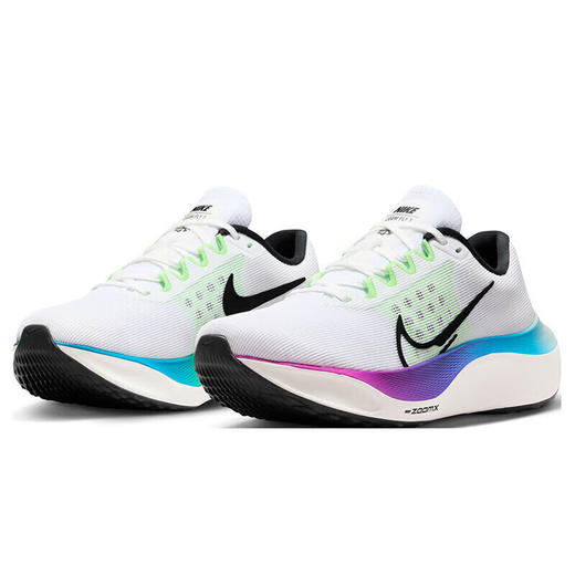 耐克NIKE秋季跑步鞋男子竞速跑缓震ZOOM FLY 5运动鞋FQ6851-101白42 商品图0
