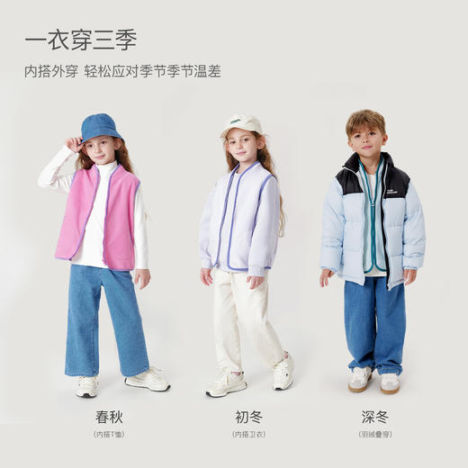 【抗静电】马克珍妮秋装新款 男女童柔软摇粒绒马甲231282 商品图2