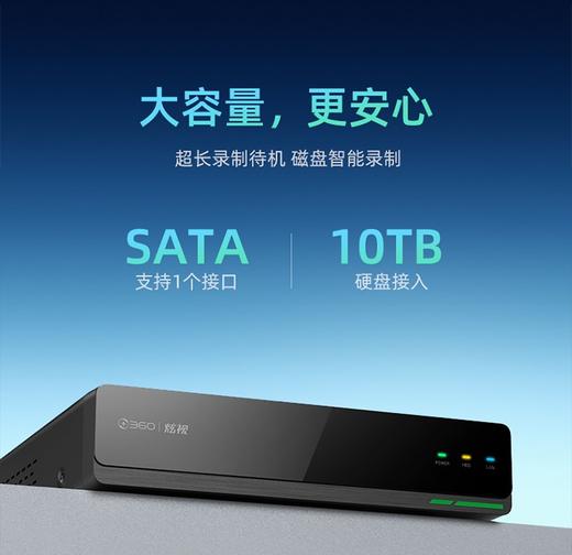 【专属】360炫视网络硬盘录像机N116高清NVR刻录机 商品图1