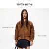 lost in echo设计师品牌美拉德风毛绒拼接宽松夹棉飞行员夹克外套 商品缩略图1