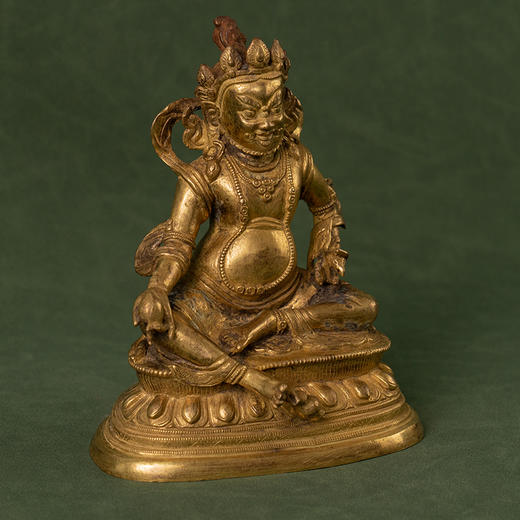 清 铜鎏金财宝天王像 商品图4