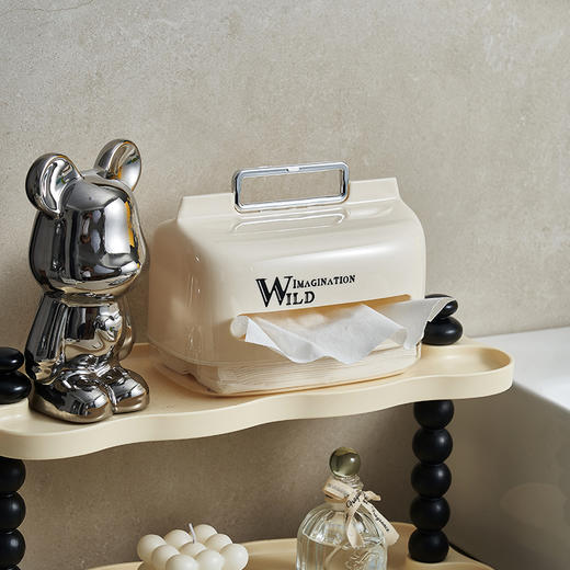 「创意提手款！ins奶油风」创意纸巾盒纸抽盒抽纸盒 居家日用厕所卫生间客厅桌面收纳整理纸巾盒 商品图0
