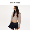 lost in echo设计师品牌小众拉链高翻领修身短款撞色线迹短款毛衣 商品缩略图2
