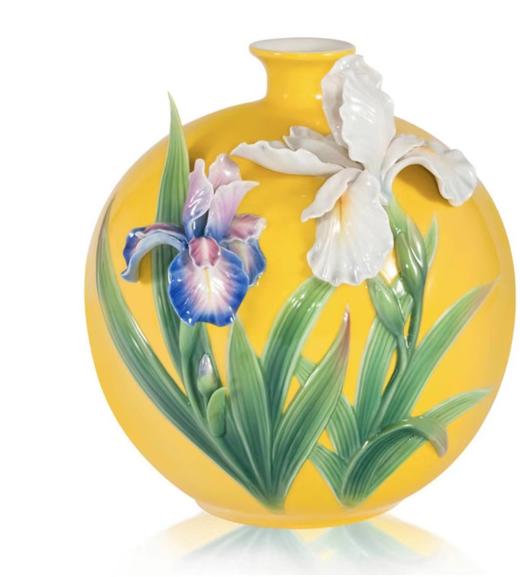 【6F】法蓝瓷 瓷瓶 牡丹/莲花/鸢尾/木槿 商品图4