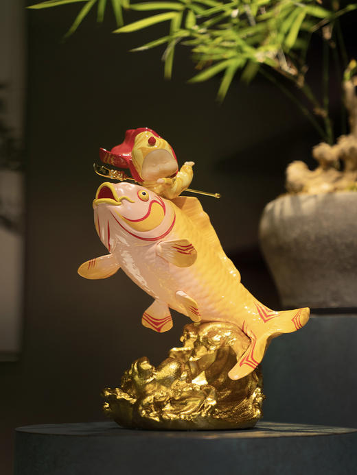 稀奇艺术瞿广慈【富贵龙门】限量收藏雕塑客厅酒柜创意装饰摆件 商品图0