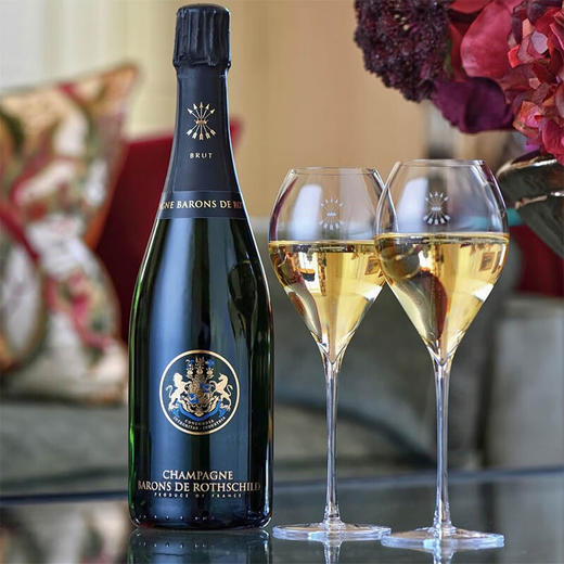 法国罗斯柴尔德香槟750ml/011686 天然型高泡葡萄酒霸气logo配上绿色酒瓶包装 商品图2