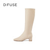 Dfuse迪芙斯冬季新款摩登弹力及膝瘦瘦靴高跟长靴DF34117043 商品缩略图1