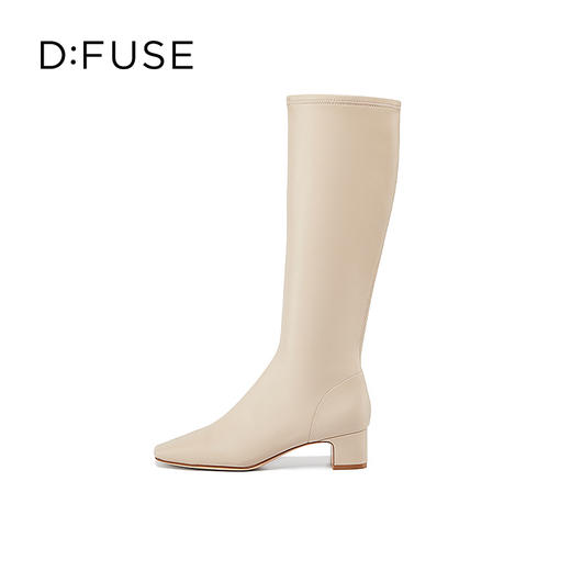 Dfuse迪芙斯冬季新款摩登弹力及膝瘦瘦靴高跟长靴DF34117043 商品图1