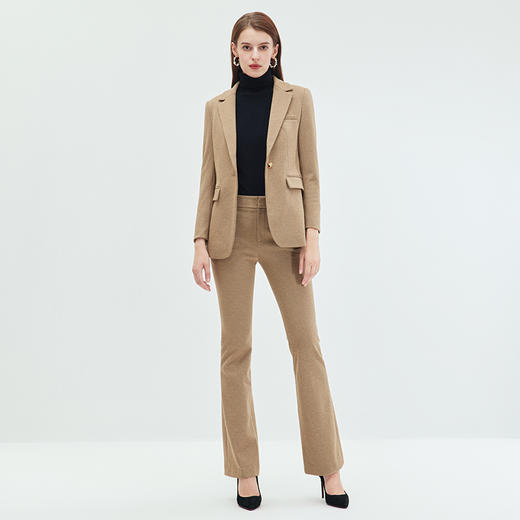 EITIE爱特爱冬季新款时尚通勤干练显瘦翻领外套女7203902 商品图3