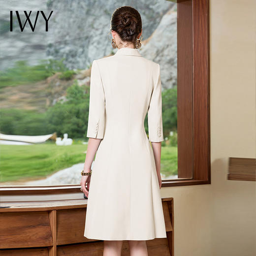IWY/气质米白色西装连衣裙女初秋七分袖演讲比赛职业裙面试正装Q963 商品图4