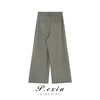 03-4潘依绣丁丁宠粉【现货】0603 夏季宽松百搭阔腿翻边西裤气质显瘦休闲裤 Z1333 商品缩略图1
