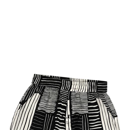 04-1潘依绣丁丁宠粉夏季宽松复古松紧腰条纹印花直筒休闲裤 WH23060 商品图2