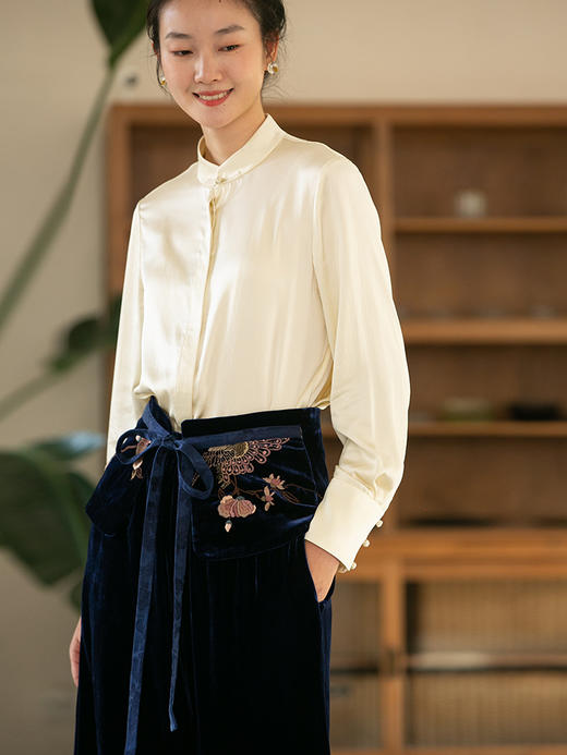 牧衣游原创 丝绒刺绣腰封东方禅意百搭------ 小记【不支持会员折】 商品图0