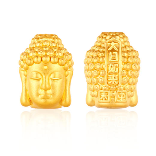 【积分抵值】MEMORA诗普琳守护秋愿八大佛足金佛头转运珠黄金守护系列HP558301 商品图2