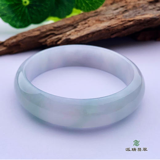派瑞翡翠 翡翠手镯 糯种 飘花 商品图2