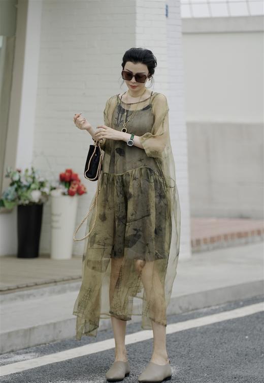 PanYiXiu/潘依绣【云想衣裳】真-丝夏季国风两件套连衣裙 W-61346 商品图0