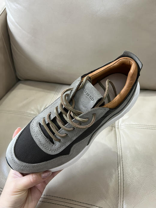 意大利BUEETRO 舒适透气 积雨云灰 增高厚底老爹鞋 轻便休闲男鞋 商品图12