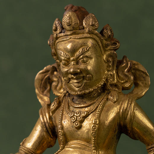 清 铜鎏金财宝天王像 商品图2