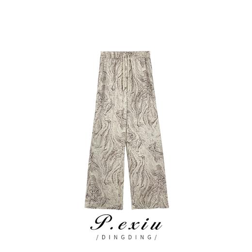 04-3潘依绣丁丁宠粉PanYiXiu/潘依绣【回头率密码】复古宽松晕染衬衫休闲裤套装  W-61078 商品图3