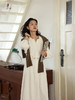 HeyDress法式连衣裙女秋季宽松V领收腰设计气质垂感长袖浪漫裙子 商品缩略图0