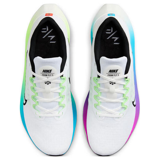 耐克NIKE秋季跑步鞋男子竞速跑缓震ZOOM FLY 5运动鞋FQ6851-101白42 商品图1