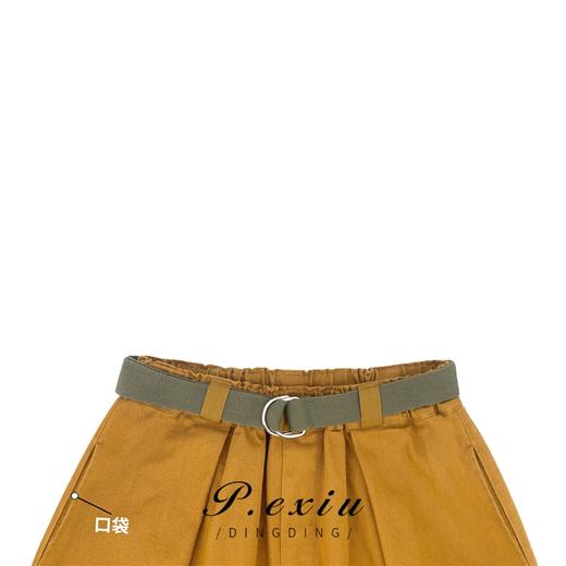 04-6潘依绣丁丁宠粉早秋新款纯色工装裤百搭压褶口袋休闲裤 WH23078 商品图3