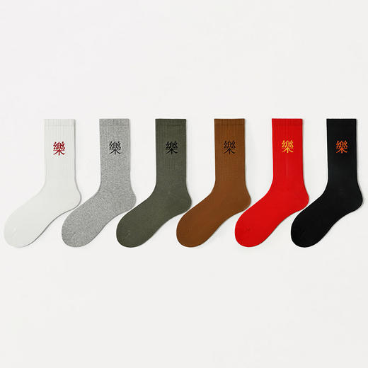 都市丽人都市锋尚简约系列精梳棉袜子中筒袜中厚款男士常规袜新年本命年红品FC3DD3 商品图1