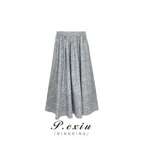 04-1潘依绣丁丁宠粉PanYiXiu/潘依绣文艺风印花显瘦百搭半身裙 SH2313