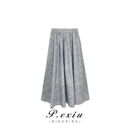 04-1潘依绣丁丁宠粉PanYiXiu/潘依绣文艺风印花显瘦百搭半身裙 SH2313 商品图0