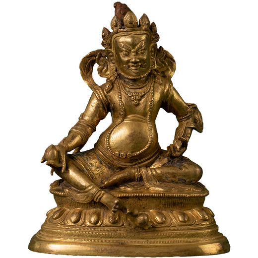 清 铜鎏金财宝天王像 商品图5