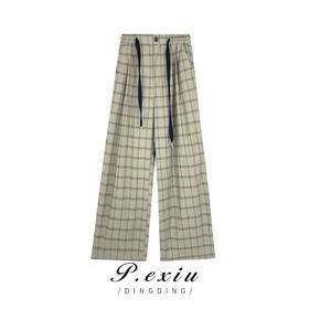 01-1潘依绣丁丁宠粉【微甜百利】韩版夏季宽松时尚直筒松紧腰休闲长裤 SH5039