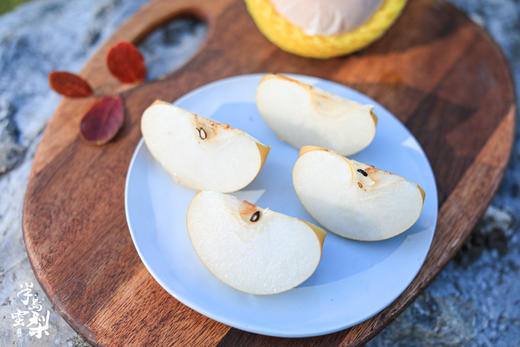 正宗莱阳秋月梨，礼盒装，梨中极品，肉嫩汁甜，入口细腻多汁，形似满月，果核小，满满的果肉，可食率极能达到95% 商品图5