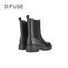 Dfuse迪芙斯冬新款牛皮大黄靴圆头厚底短靴女户外DF34116004 商品缩略图9