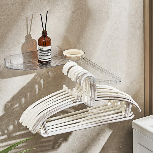 「三色可选！折叠款」免打孔衣架收纳阳台折叠晾衣架整理架置物架多功能挂衣架 商品图2