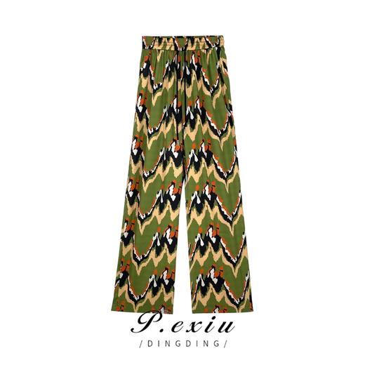 04-6潘依绣丁丁宠粉【迷醉森林】宽松复古松紧腰直筒休闲裤 W-61196 商品图0