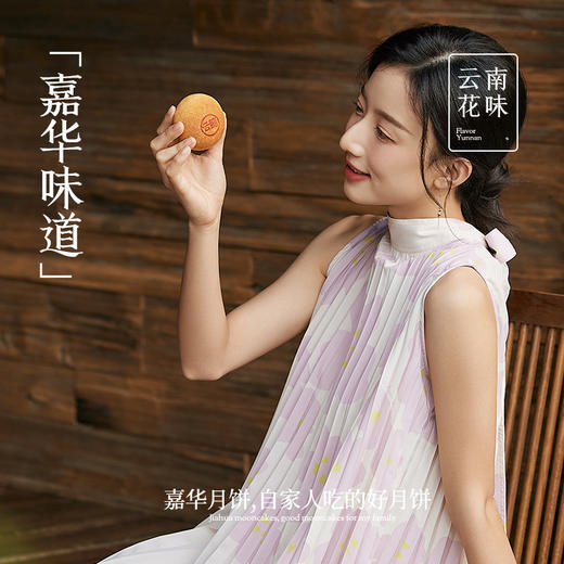 【嘉华鲜花饼】云南特产零食   传统糕点  精制云腿月饼80g/枚 商品图5