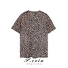 03-4潘依绣丁丁宠粉潘依绣夏季新款豹纹时尚休闲宽松显瘦短袖T恤 Q17180 商品缩略图1