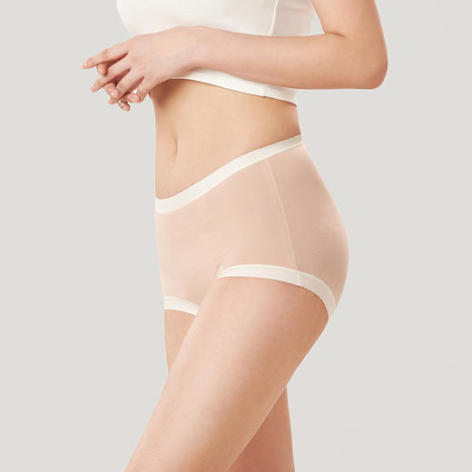 都市丽人基础系列棉磨毛木代尔系列低腰平角女士内裤LK34B7 商品图1