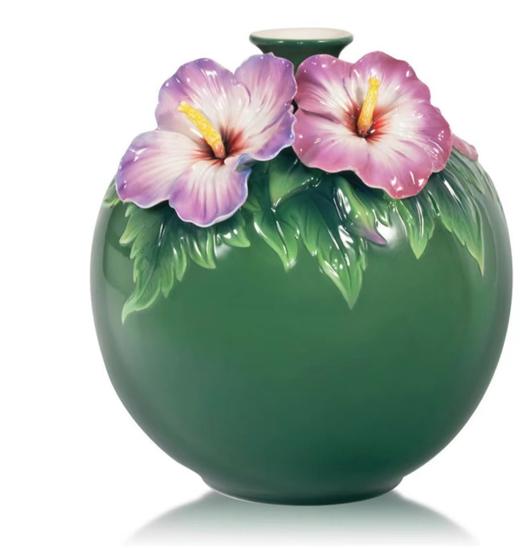 【6F】法蓝瓷 瓷瓶 牡丹/莲花/鸢尾/木槿 商品图3